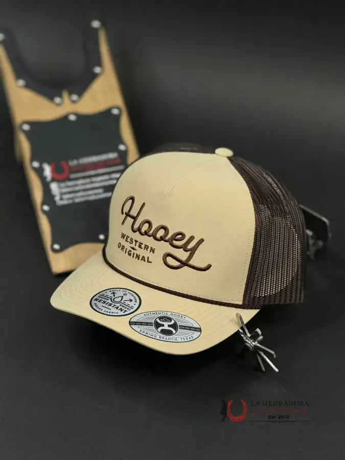 Hooey Brown Rope Letters Tan Cap Caps Mens Gorras Hombres