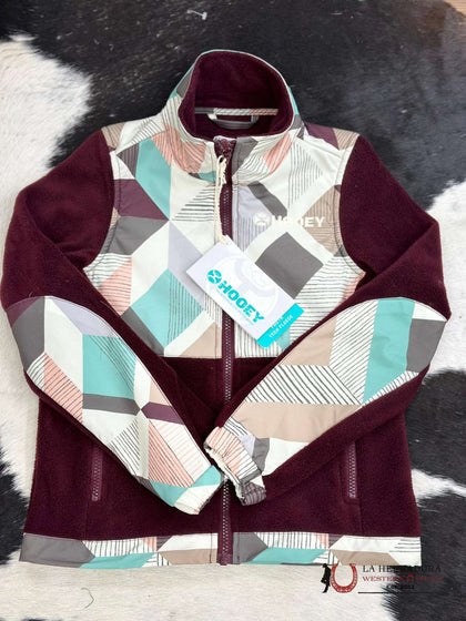 Hooey Girls Geometric Pattern Purple Zip Up HJ101BUPR