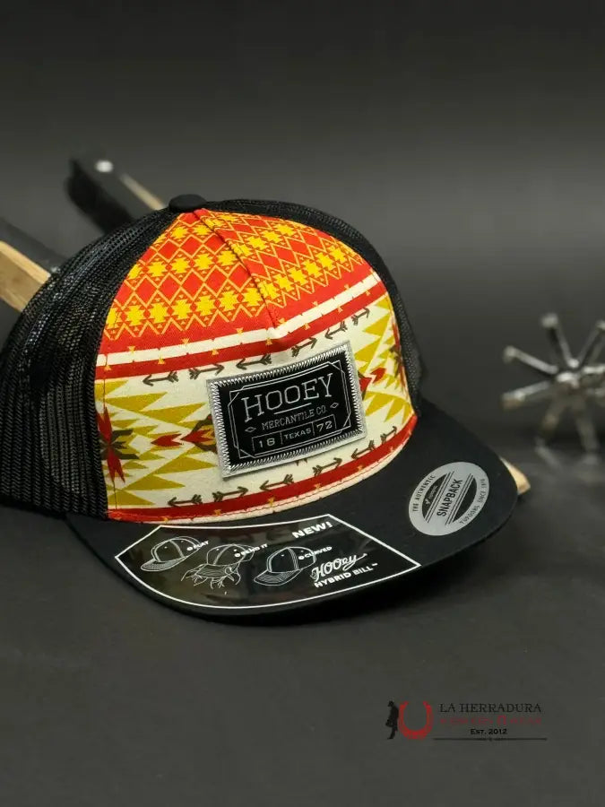 Hooey Gold Red Aztec Black Cap Caps Mens Gorras Hombres