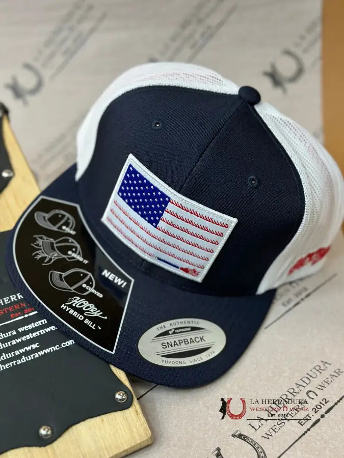 Hooey Liberty Roper Navy White Cap Caps Mens Gorras Hombres