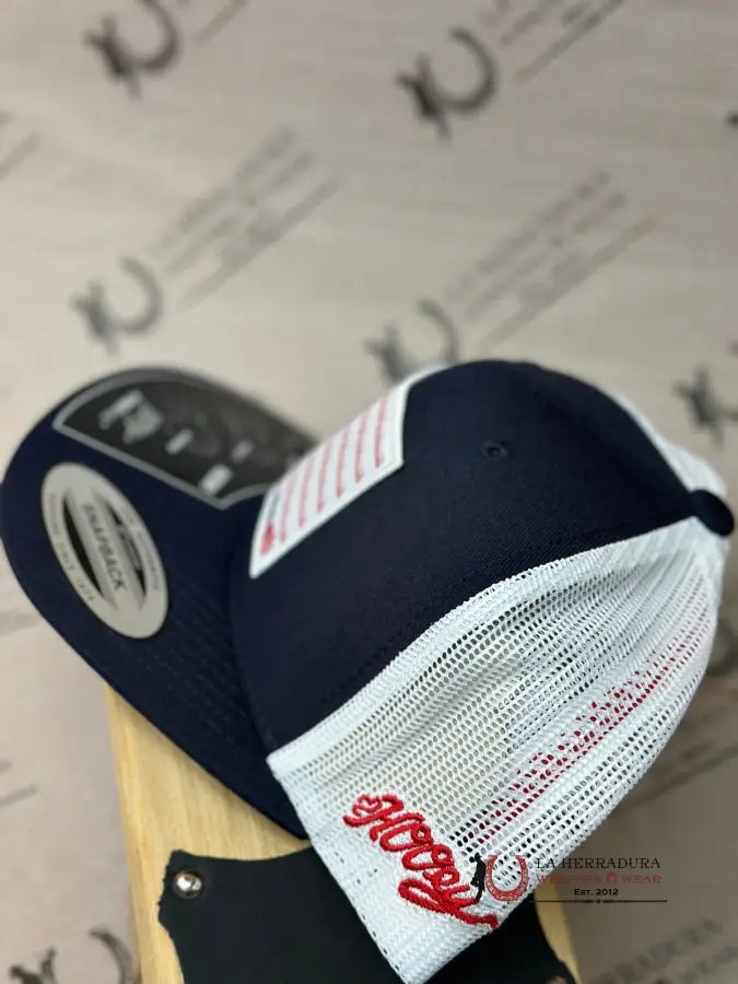 Hooey Liberty Roper Navy White Cap Caps Mens Gorras Hombres