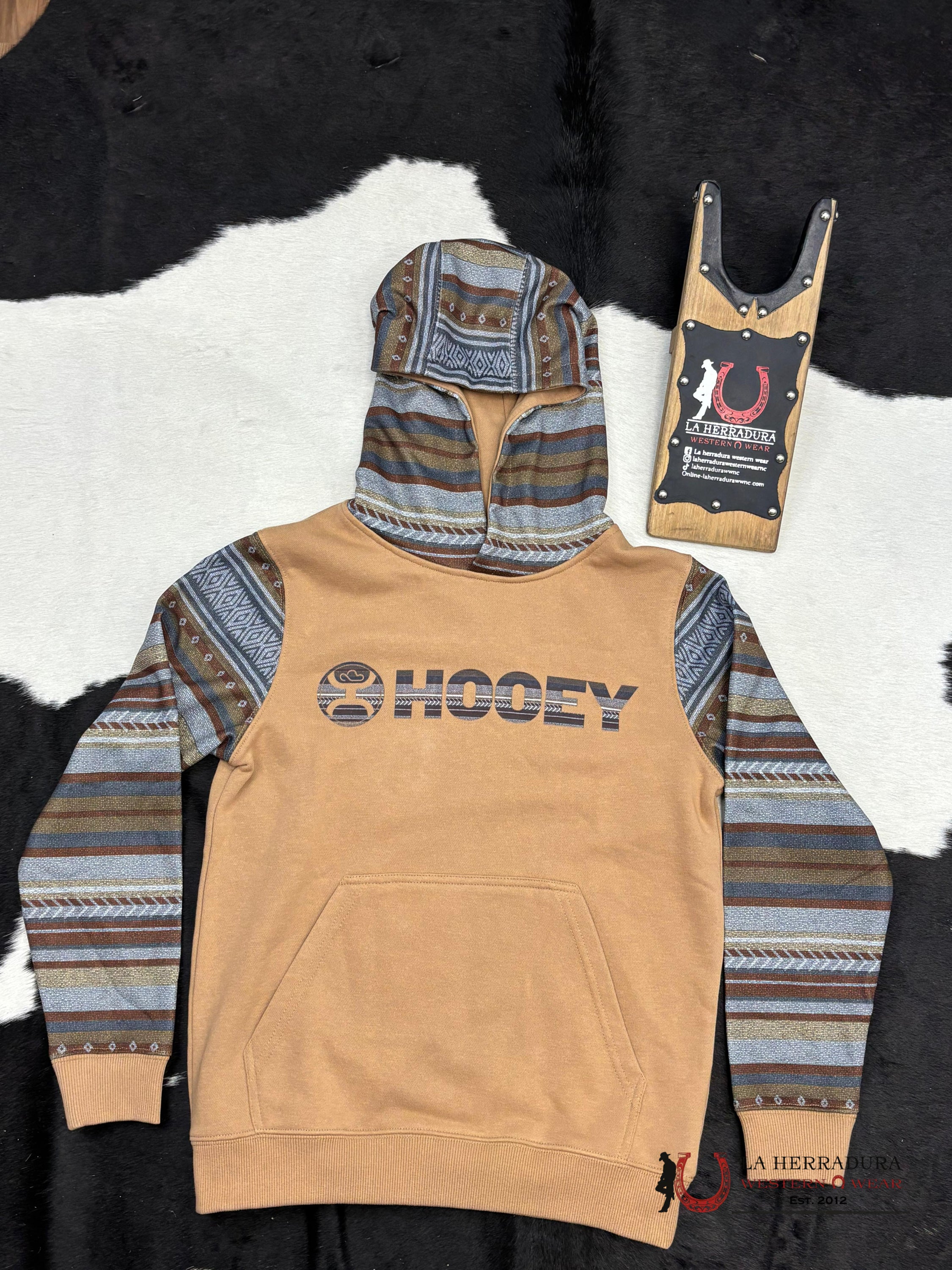 Hooey Lock-Up Boys Brown Hoodie Niños