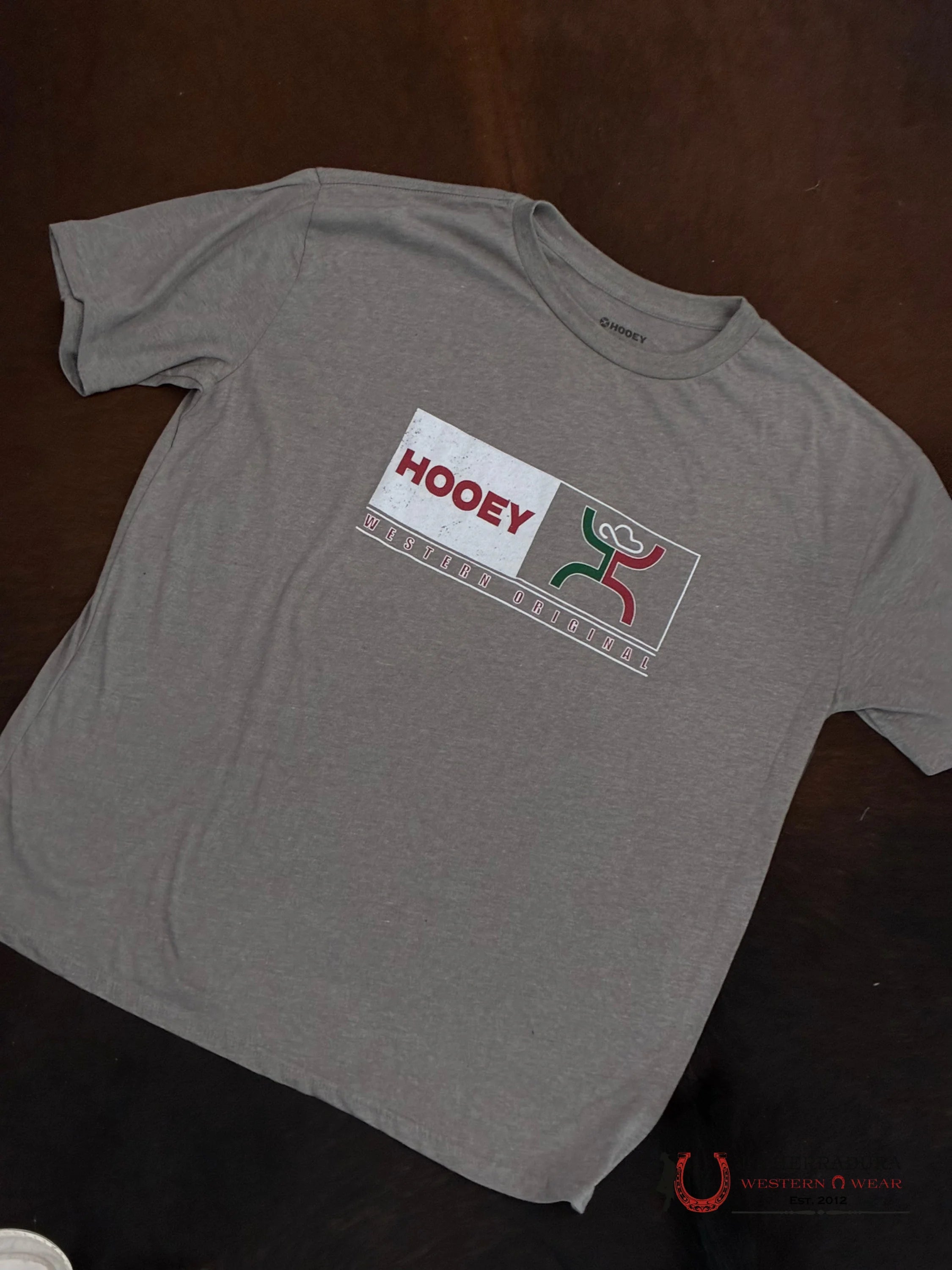 HOOEY MAN GREY WITH RED/WHITE/GREEN ROPA HOMBRES
