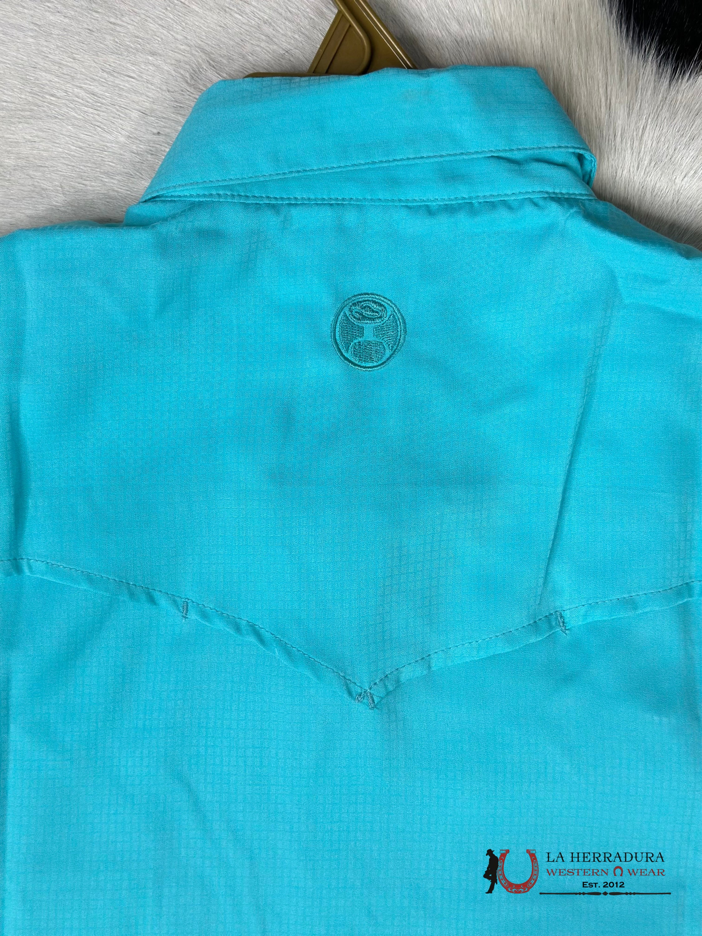 Hooey Men Blue Curaco Pearl Snap Short Sleeve Ropa Hombres