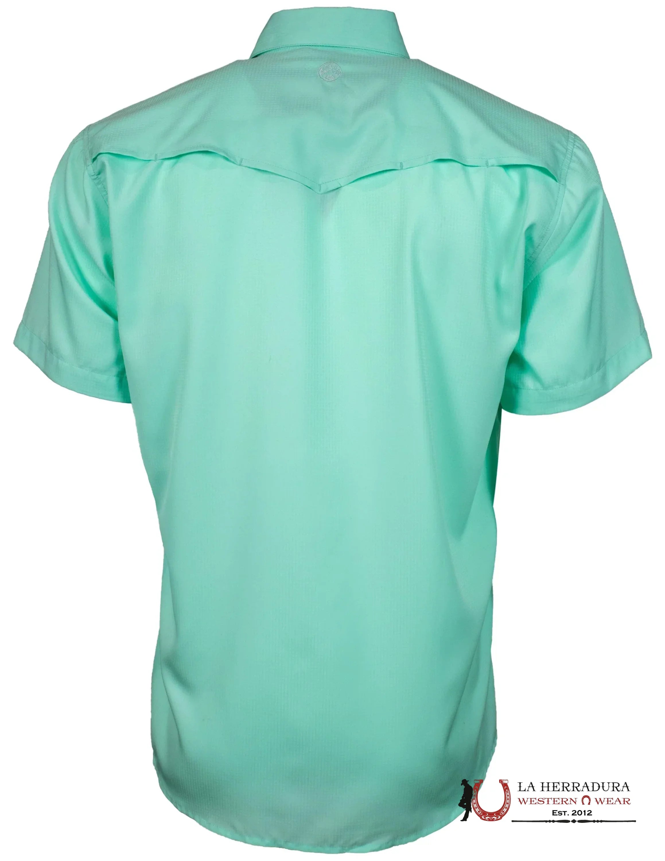 HOOEY MEN GREEN CURACO PEARL SNAP SHORT SLEEVE HT1610TL ROPA HOMBRES