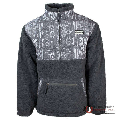 Hooey Men’s Charcoal Sherpa Pullover-HFP003CHAZ