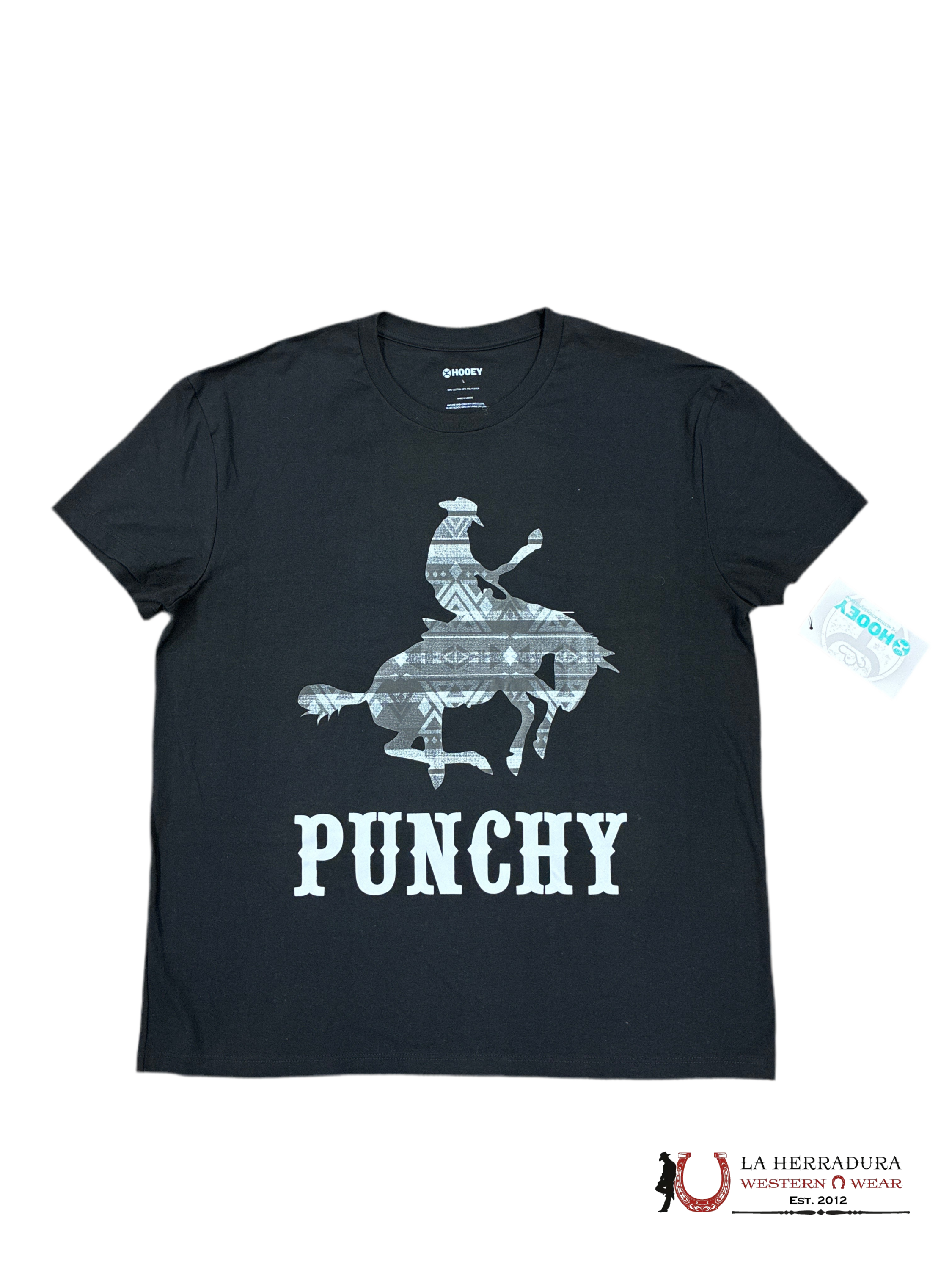 HOOEY MENS TSHIRT BLACK AZTEC HORSE PUNCHY ROPA HOMBRES
