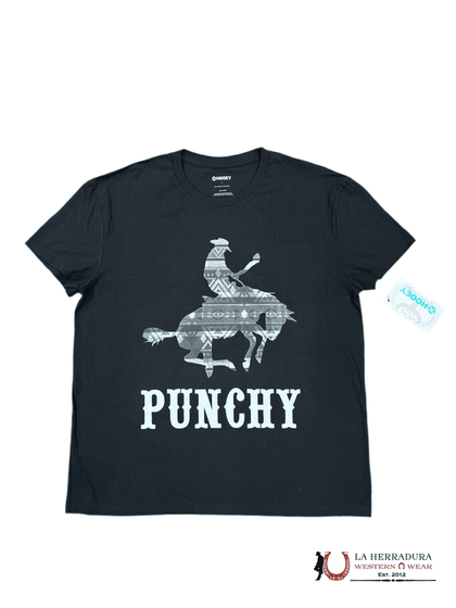 HOOEY MENS TSHIRT BLACK AZTEC HORSE PUNCHY