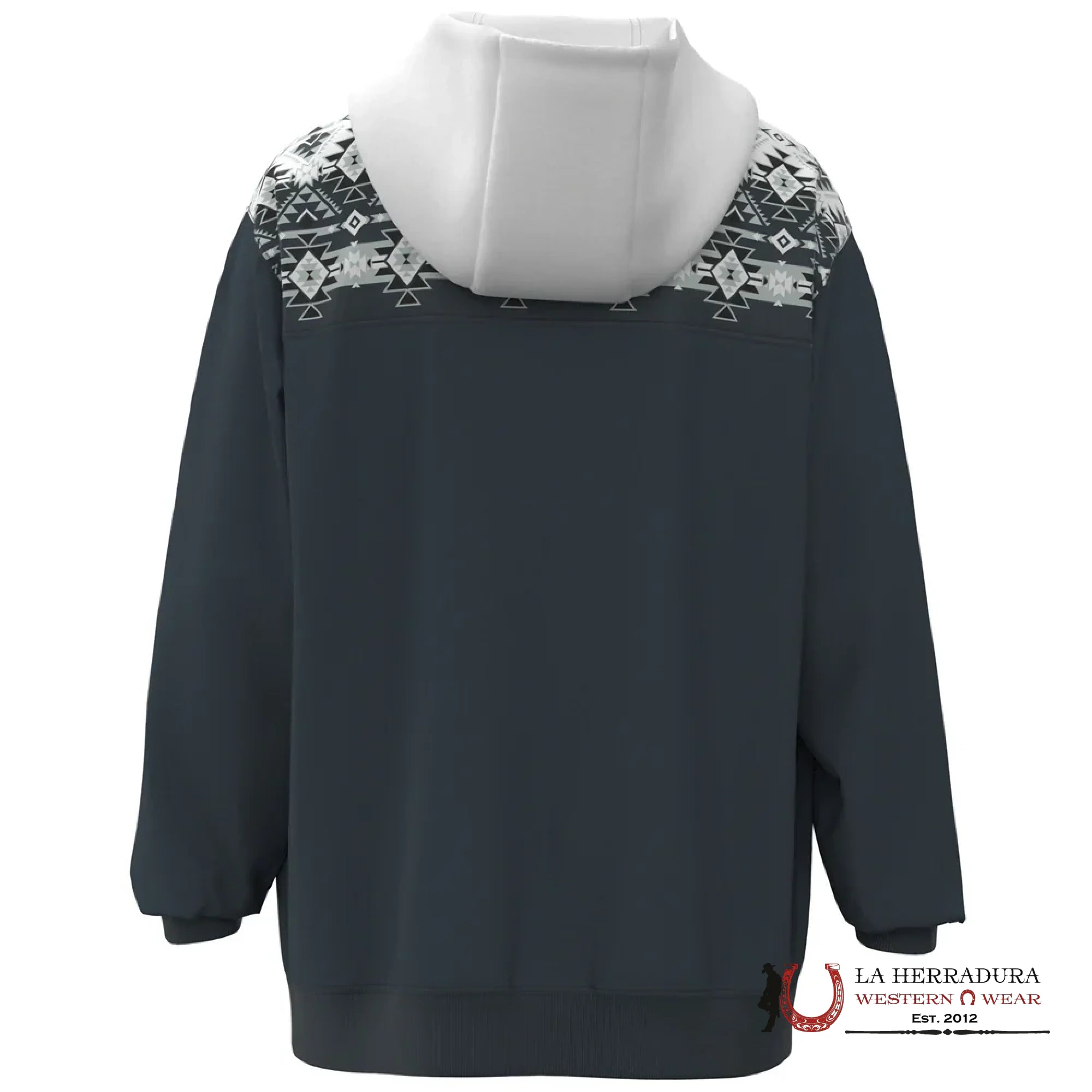 Hooey® Men’s Hoodie ’Ridge’ White/Denim W/Aztec Whde-M Ropa Hombres