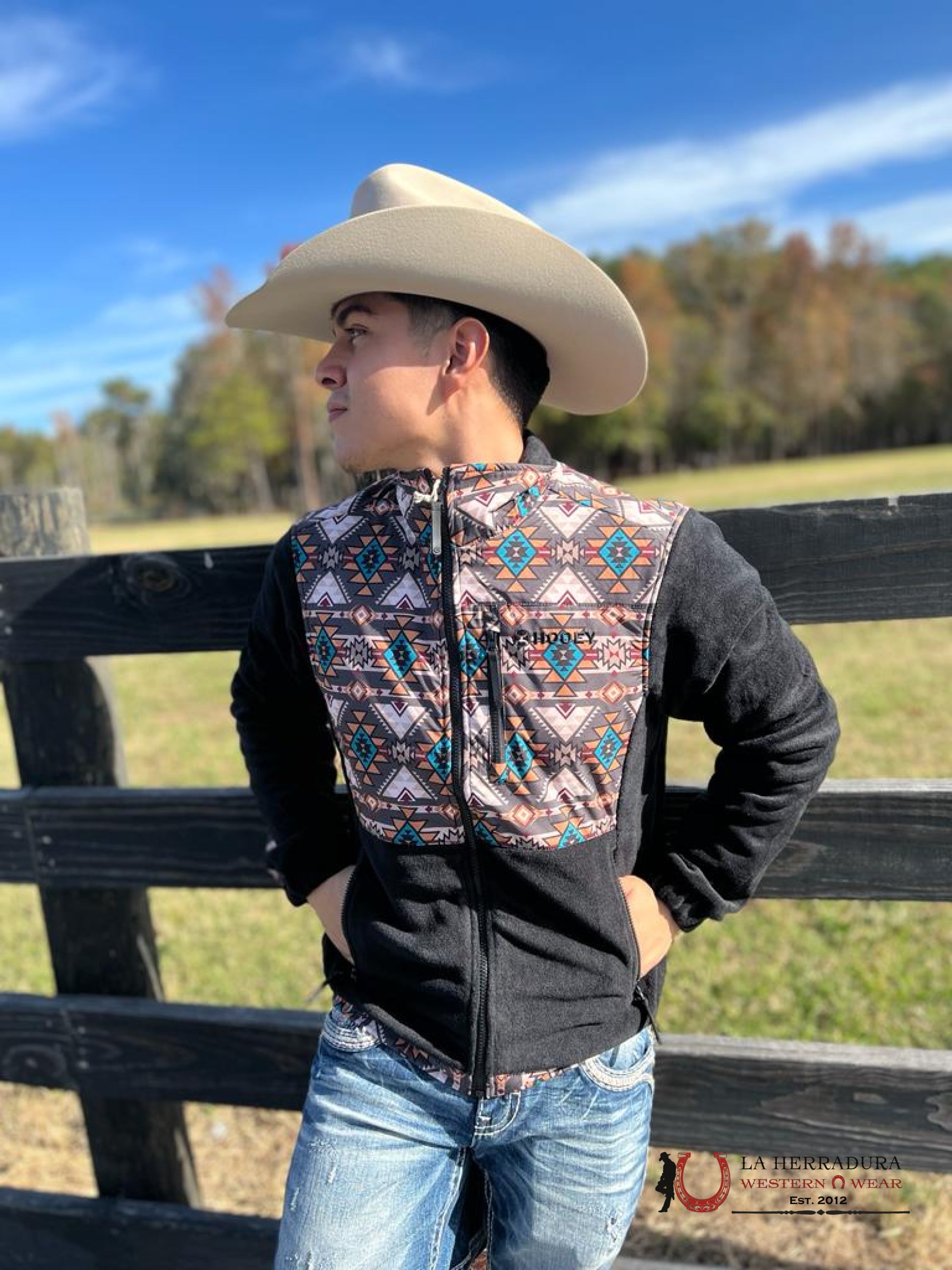 Hooey® Men’s Jacket Aztec Printed Brown Tech Ropa Hombres