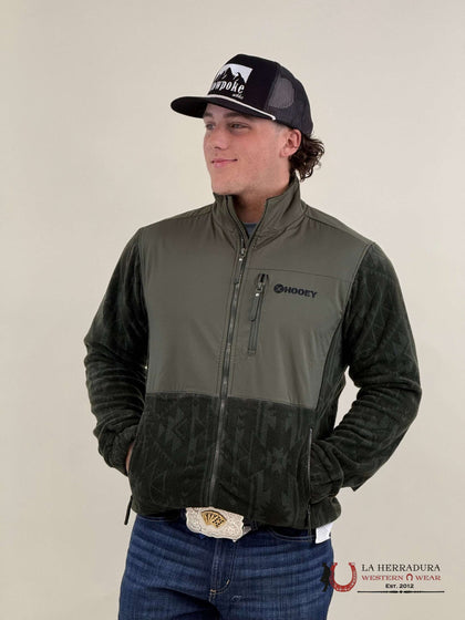 Hooey® Men's OLIVE FULL ZIP TECH FLEECE JACKET HJ128AZOL