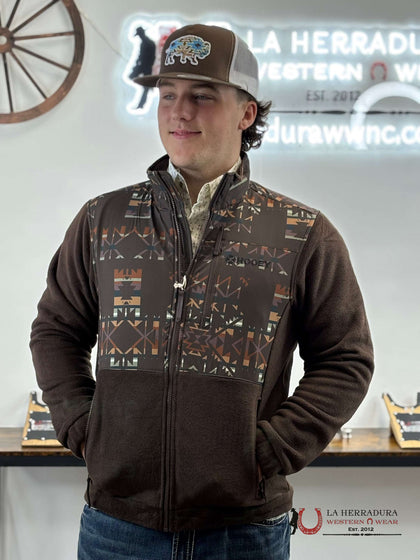 Hooey® Men's TECH BROWN FULL ZIP AZTEC JACKET HJ128BRAZ
