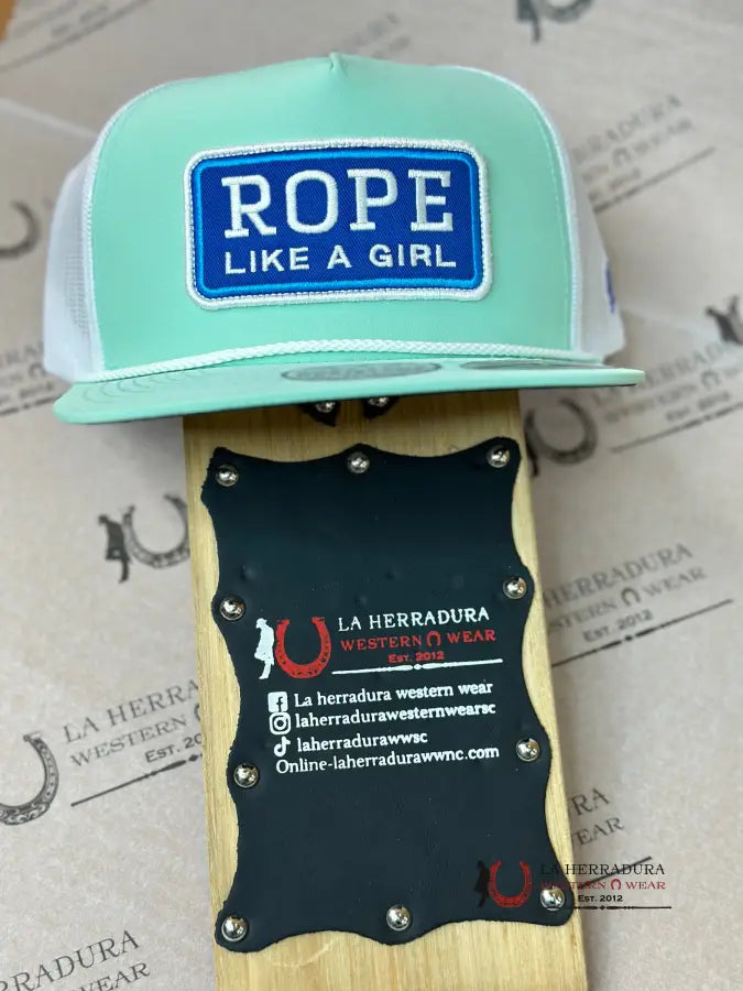 Hooey Rope Like A Girl Mint White Cap Caps Mens Gorras Hombres