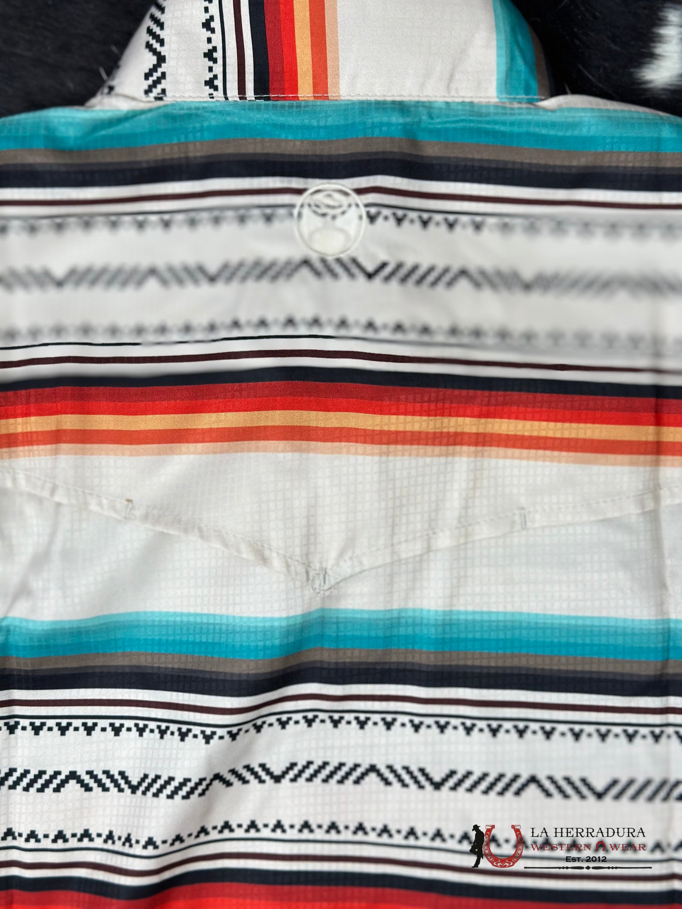 Hooey Sol Cream Serape Pearl Snap Short Sleeve Ropa Hombres