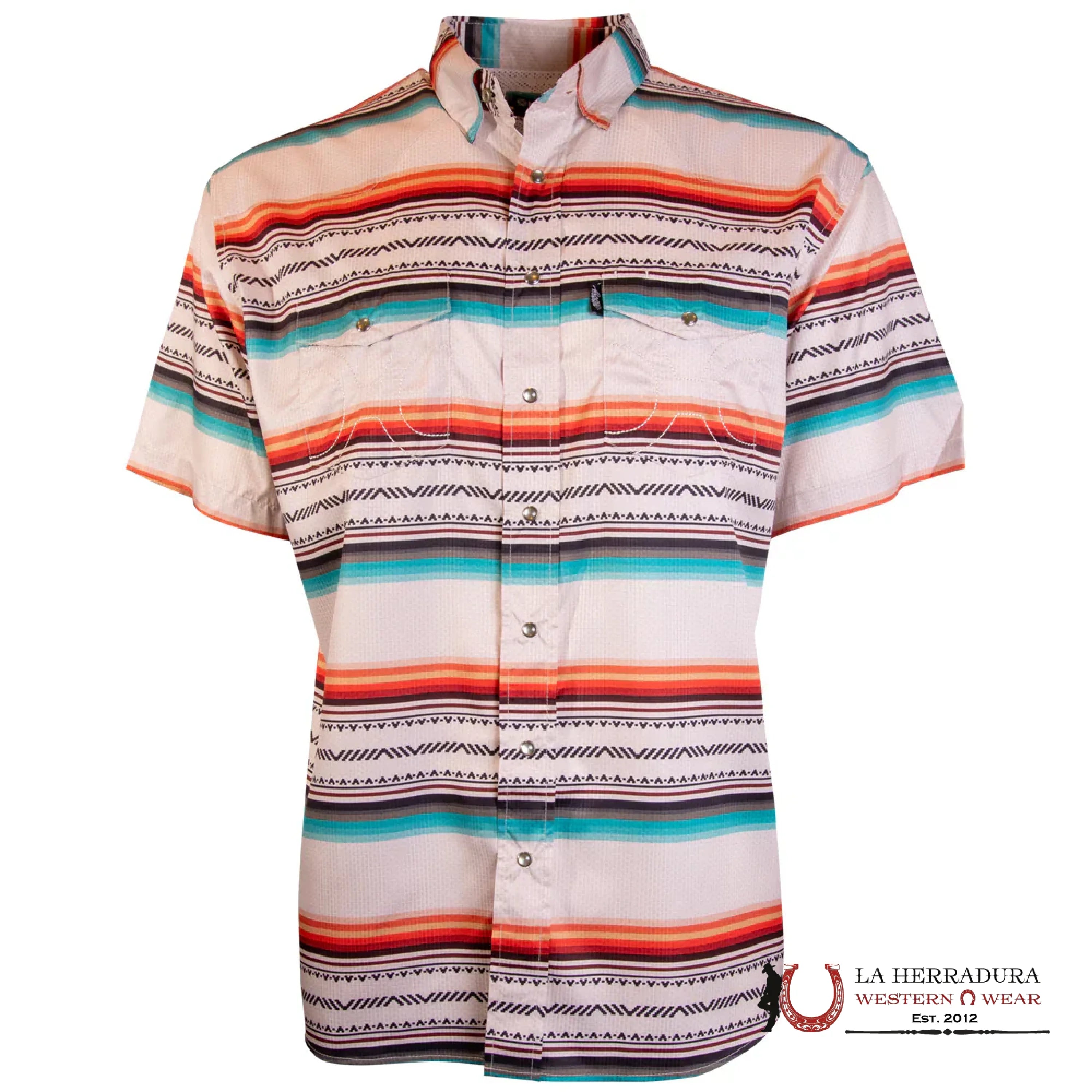 HOOEY SOL CREAM SERAPE PEARL SNAP SHORT SLEEVE ROPA HOMBRES