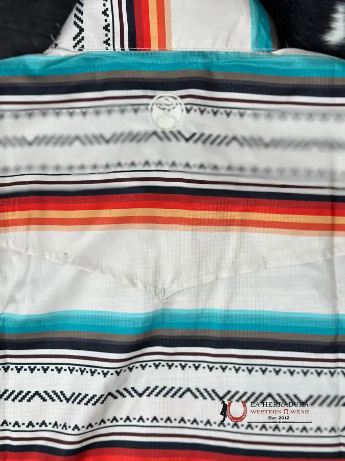 Hooey Sol Cream Serape Pearl Snap Short Sleeve Ropa Hombres