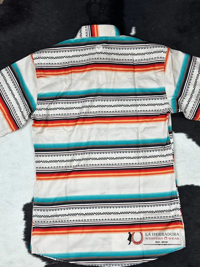 Hooey Sol Cream Serape Pearl Snap Short Sleeve Ropa Hombres