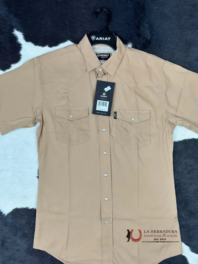 Hooey Sol Tigers Eye Pearl Snap Short Sleeve Shirt Ropa Hombres