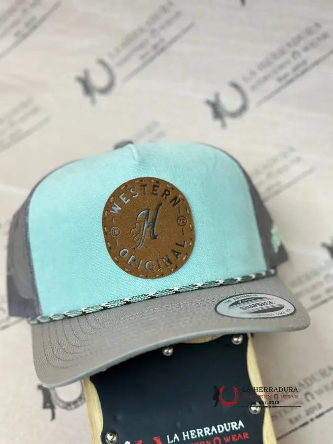 Hooey Spur Teal Grey Rope Cap Caps Mens Gorras Hombres