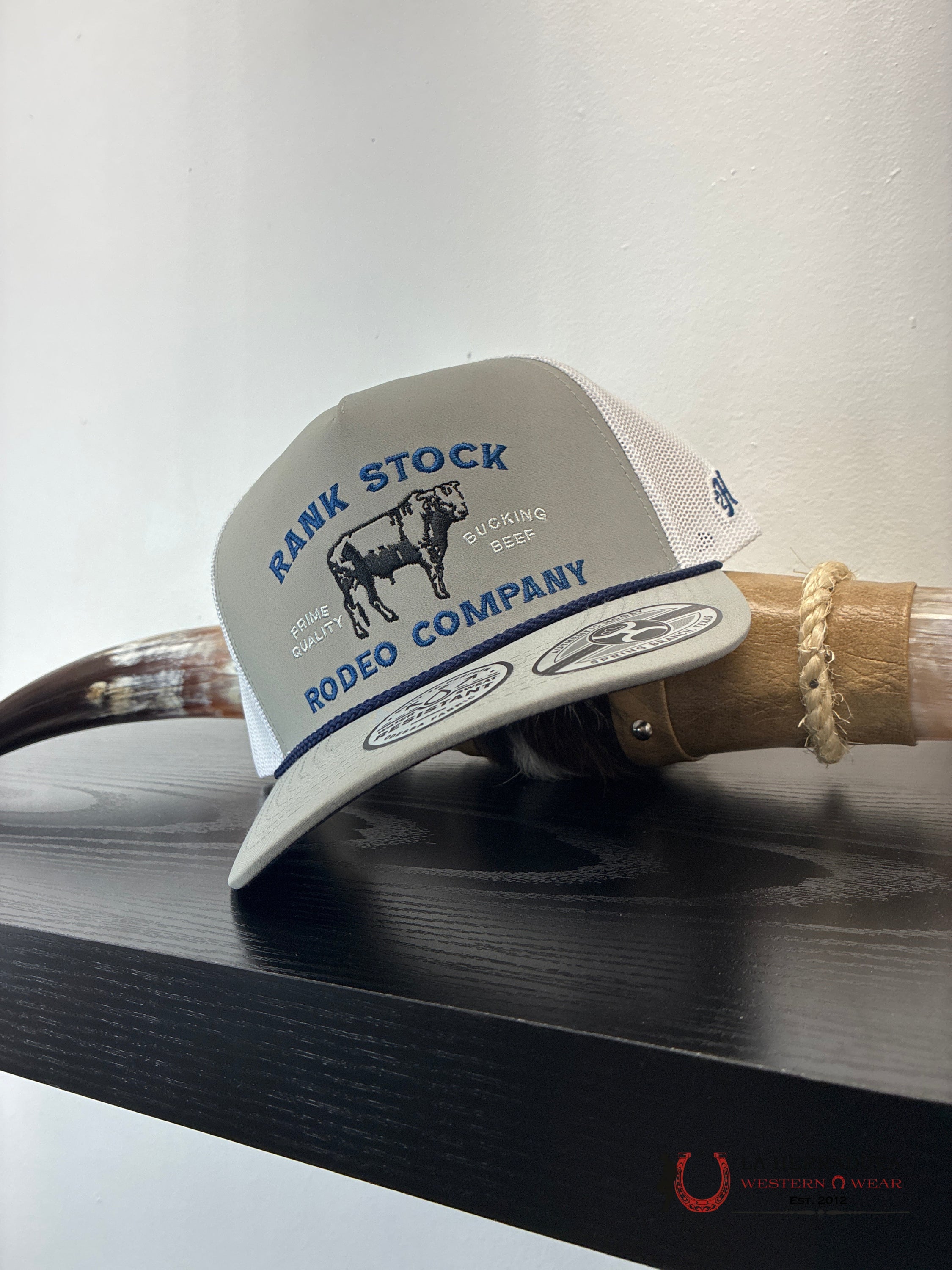 HOOEY STYLE CAP GREY WITH NAVY CAPS MENS GORRAS HOMBRES