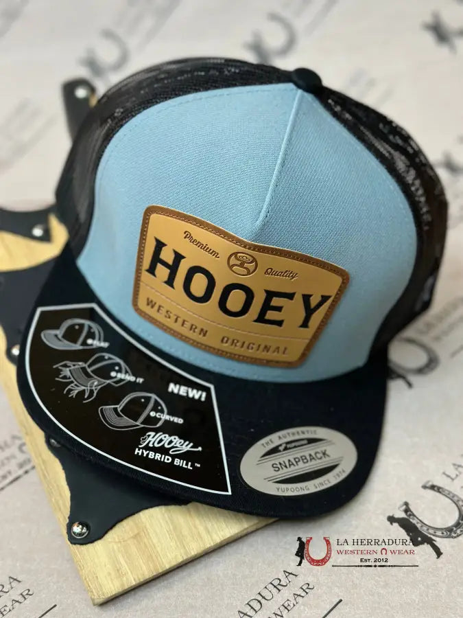 Hooey Tan Leather Sky Black Cap Caps Mens Gorras Hombres