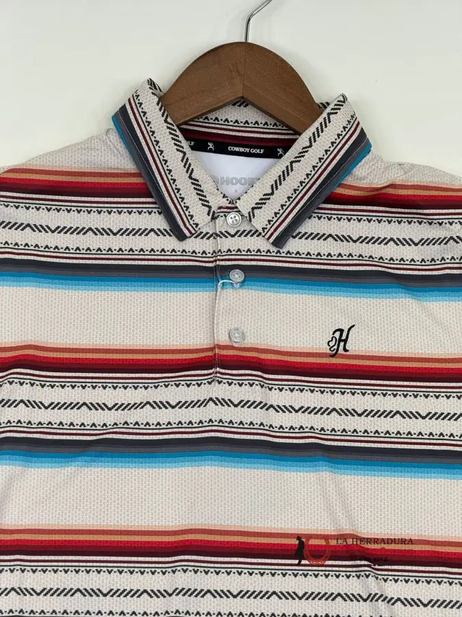 Hooey The Weekender Cream Serape Pattern Polo Short Sleeve Ropa Hombres