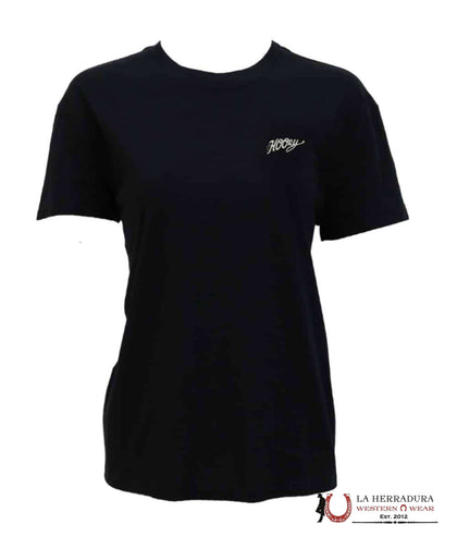 HOOEY WOMEN T-SHIRT CONCHO BLACK HOOEY LOGO BACK HT1900BK