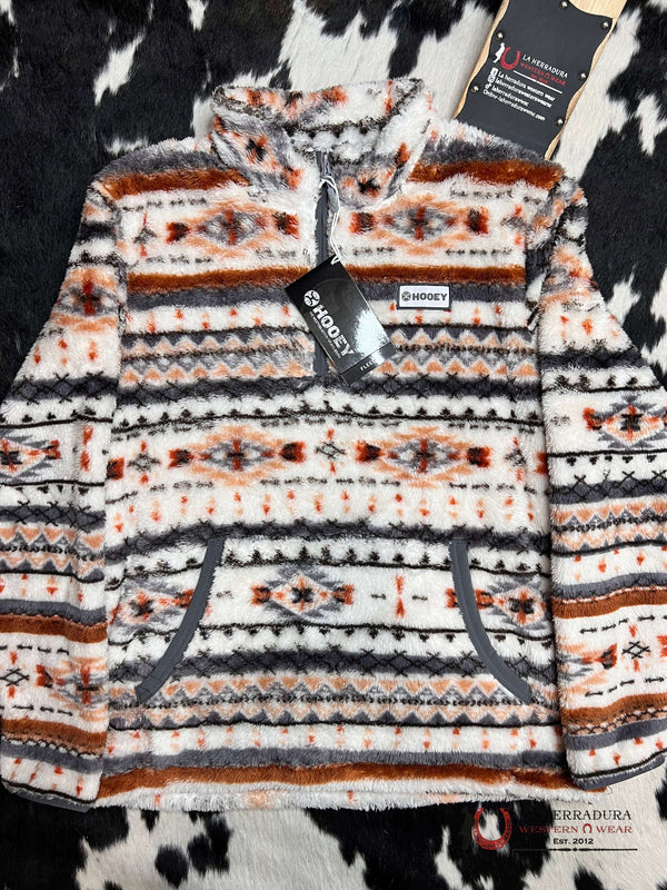 Sudadera de forro polar para mujer Hooey - Tan/Gris/Azteca