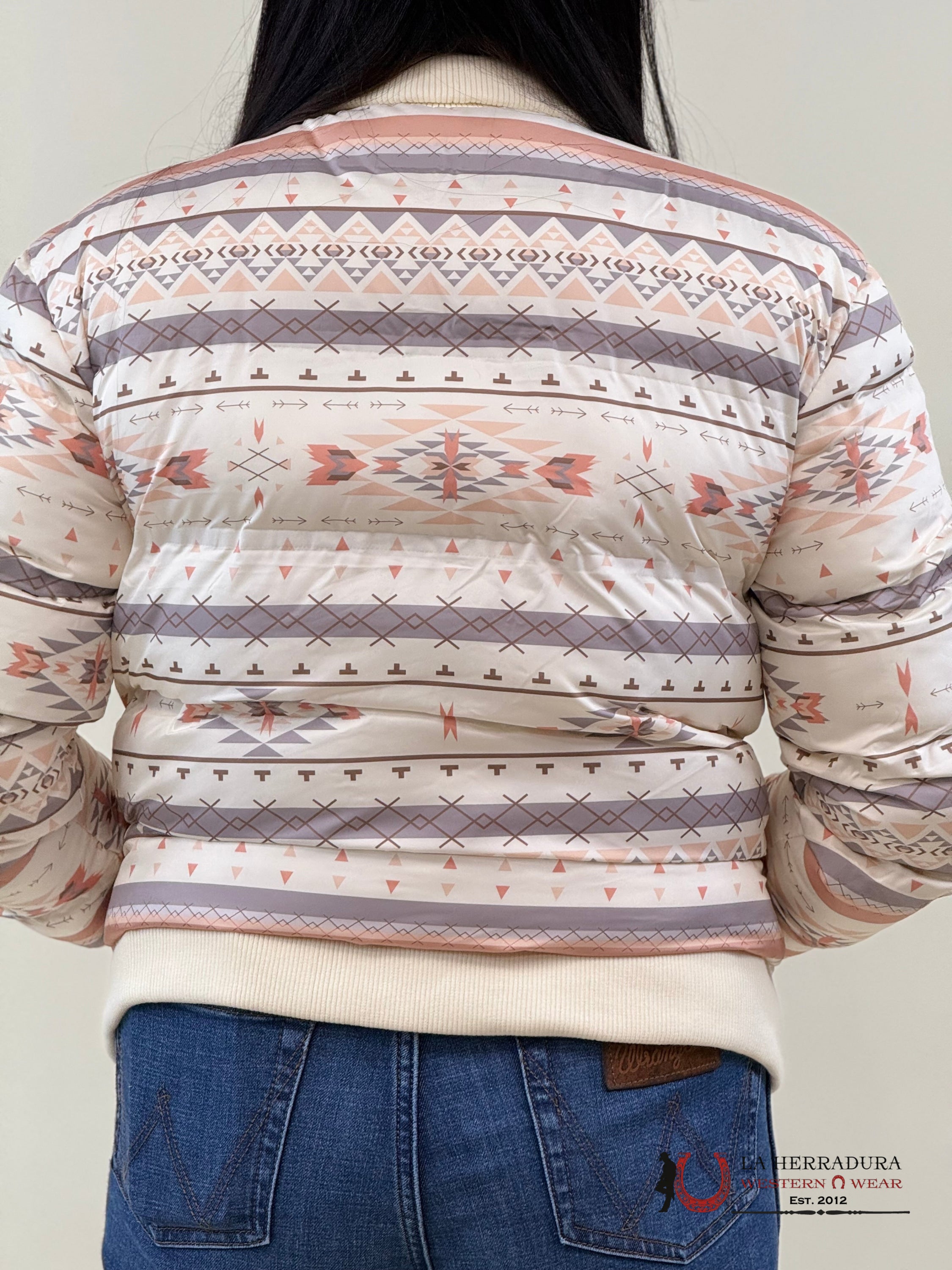 Hooey Womens Pink/White Puffer Jacket Full Zip Up Ropa Mujeres