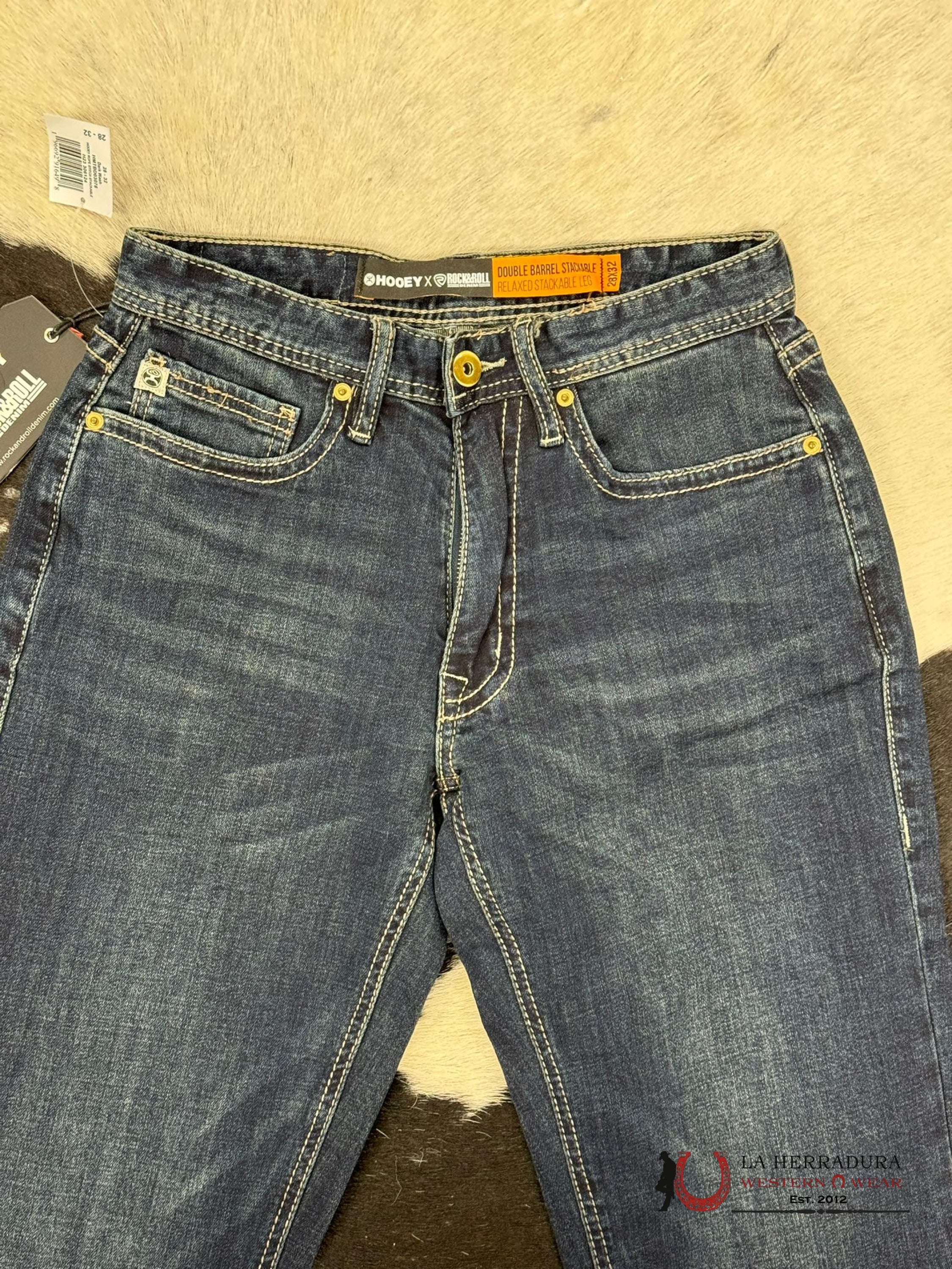 Hooey X Rock & Roll Double Barrel Stackable Boot Leg Ropa Hombres