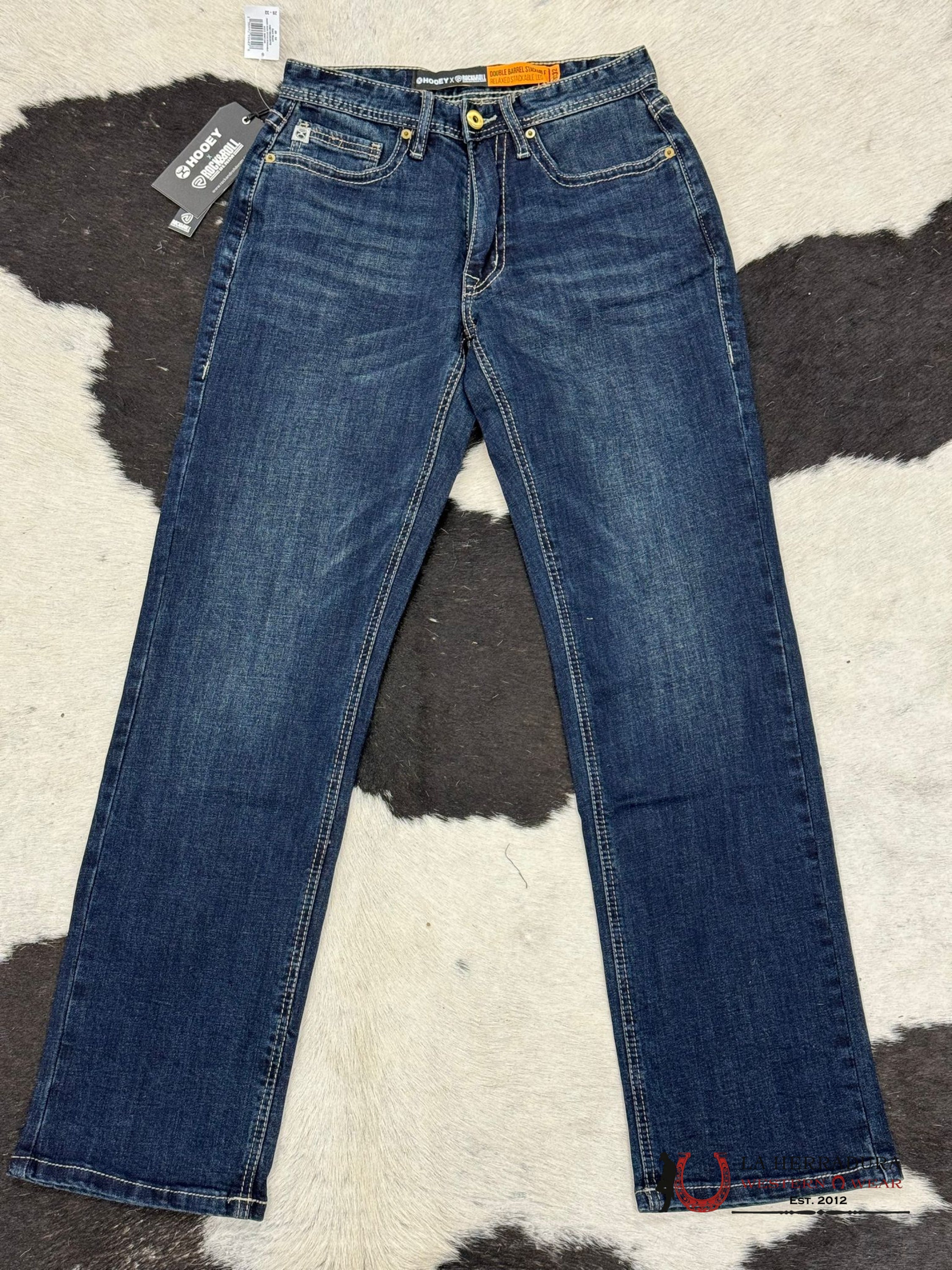 Hooey X Rock & Roll Double Barrel Stackable Boot Leg Ropa Hombres