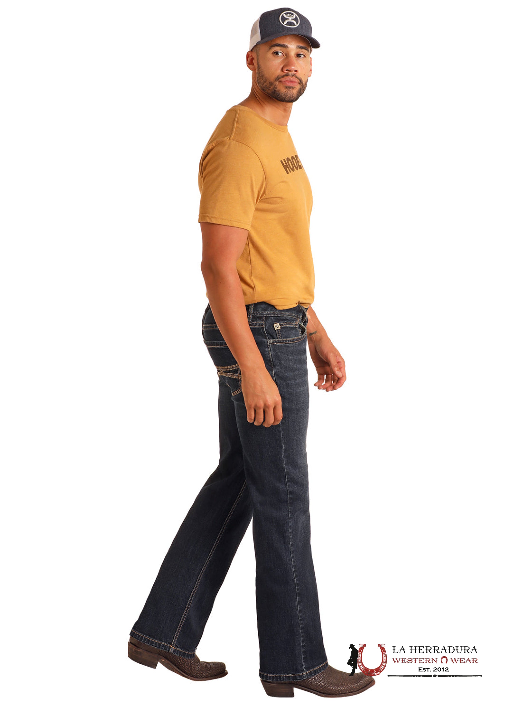 HOOEY X ROCK&ROLL PISTOL STRAIGHT BOOT DARK VINTAGE REGULAR FIT HM1PD06226 ROPA HOMBRES