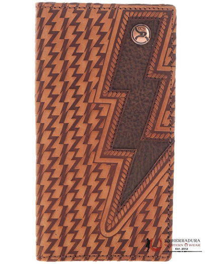 HOOEY ZEMI TAN RODEO WITH BLACK LIGHTING WALLET RW016-TNBR
