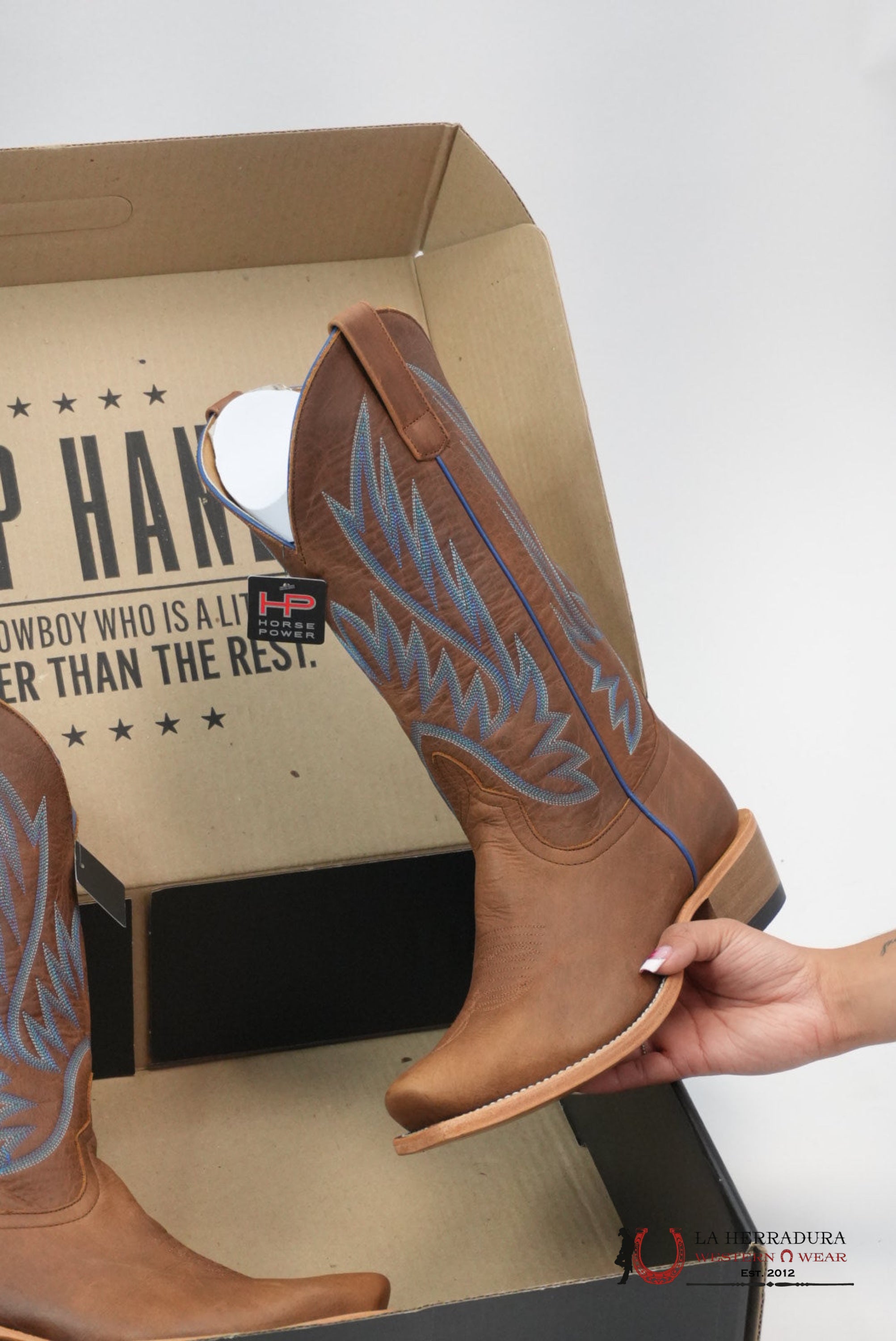 HORS POWER MEN BOOTS TAN MAD CAT RODEO TOE HP9543 BOTAS HOMBRES