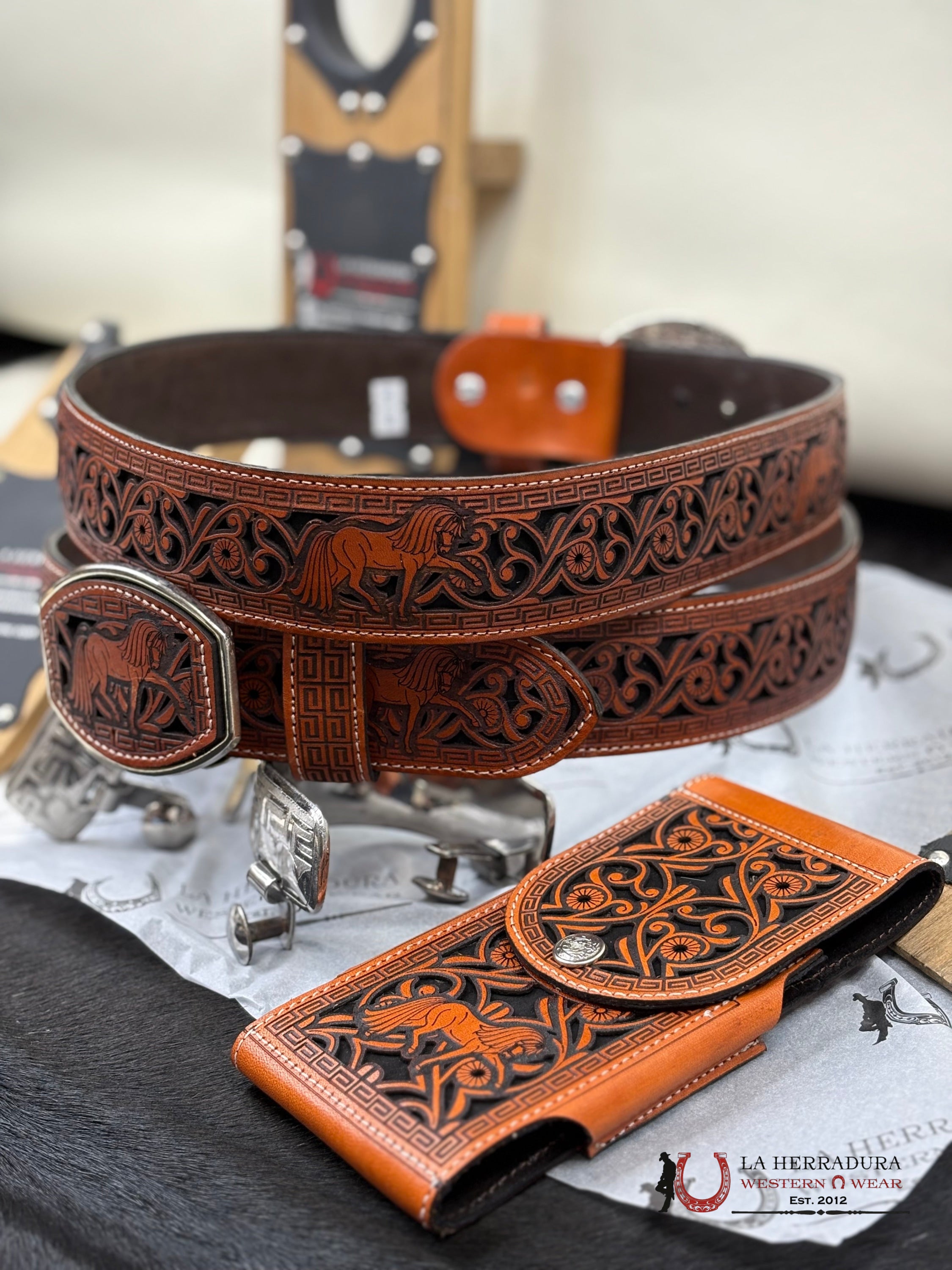 Horse 2 Inc Belt Castano Brown Cinturones Hombres