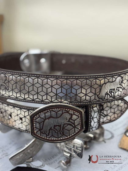 HORSE 2 INC BELT SILVER/BROWN