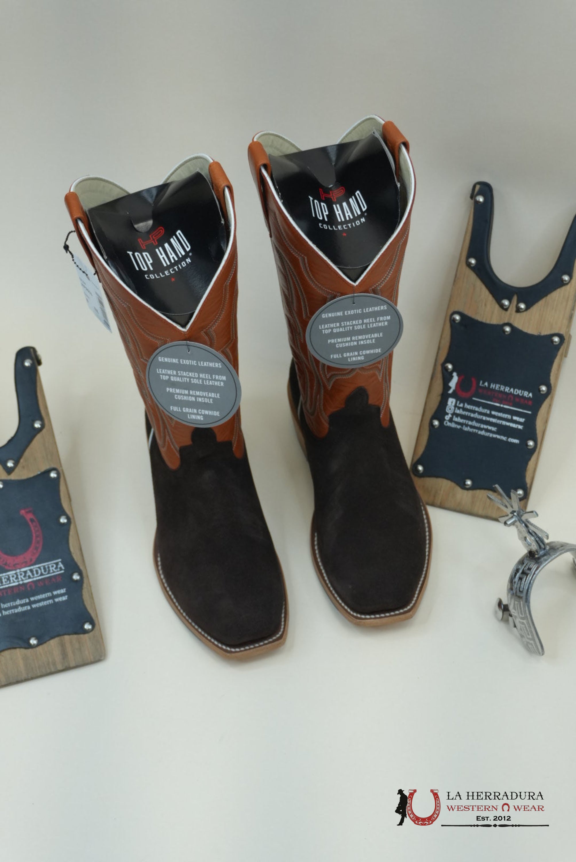 Horse Power Chocolate Suede Bucky Tangerine Botas Hombres