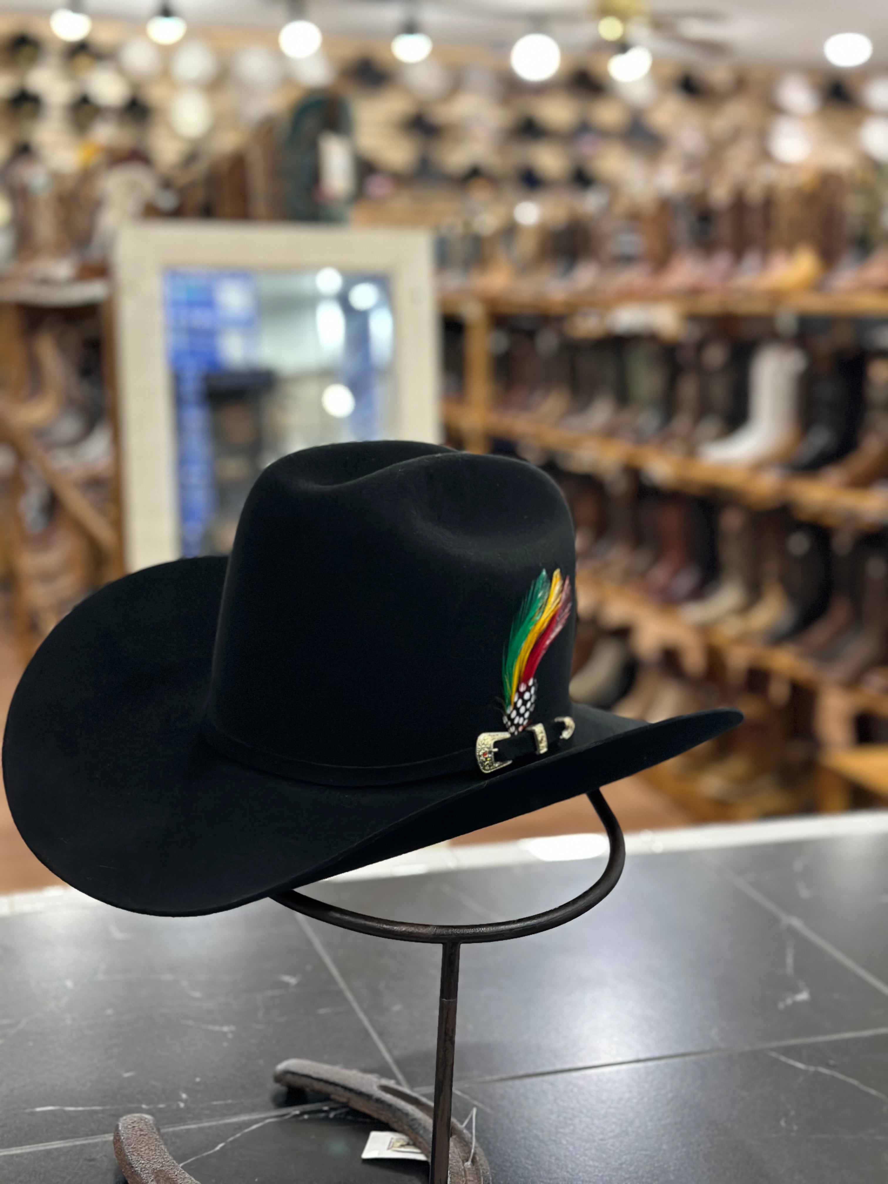 RDR 10X PATRON COWBOY HAT BLACK TALL CROWN