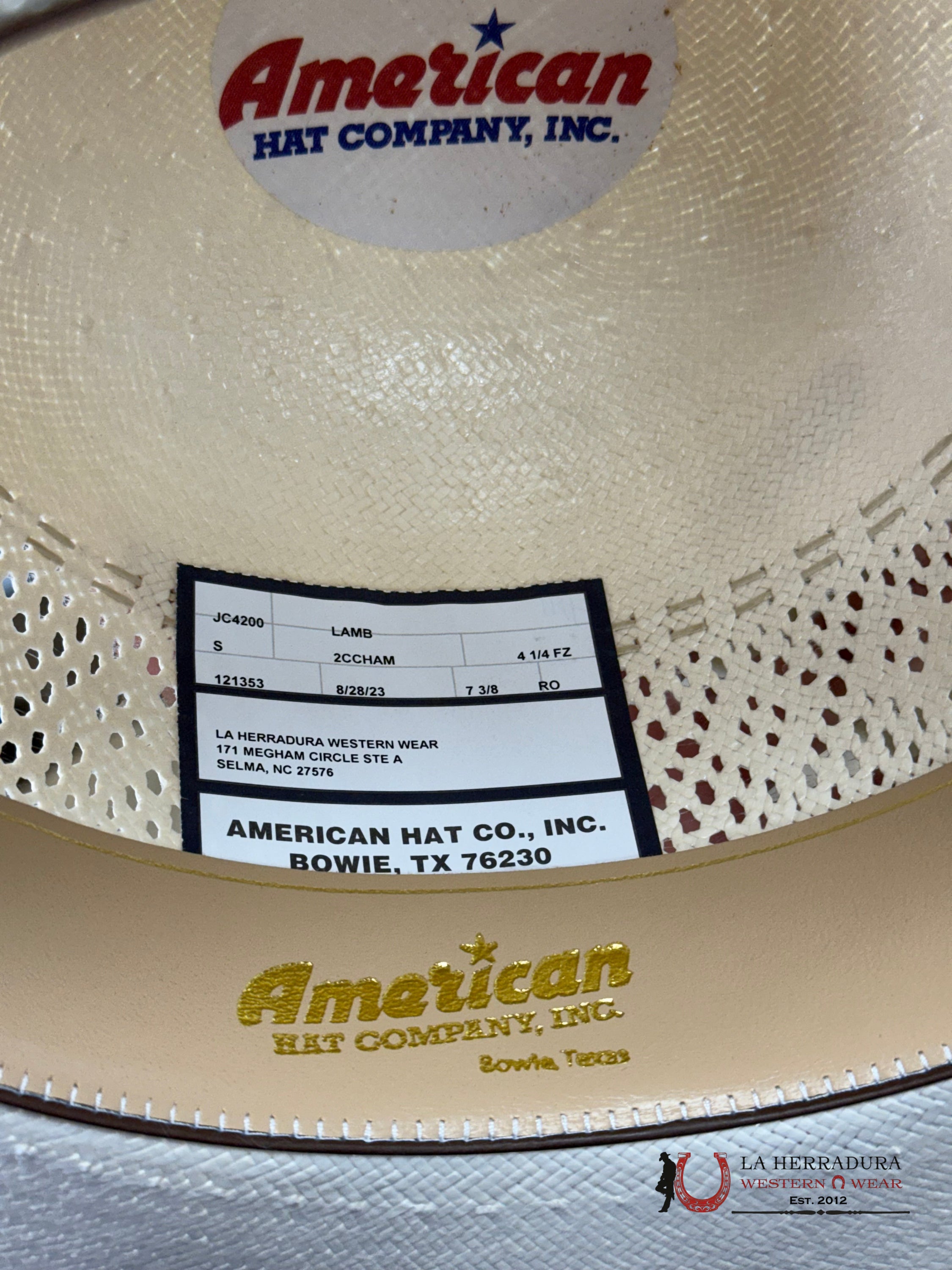 AMERICAN HAT OPEN CROWN STRAW HAT STYLE JC4200 TEJANA