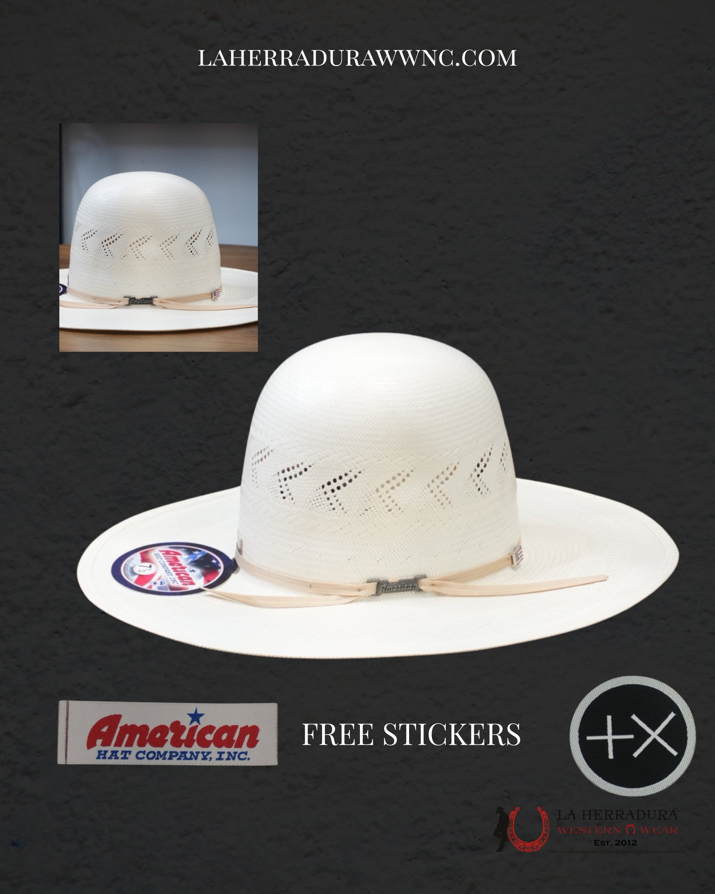 AMERICAN HAT OPEN CROWN STRAW HAT STYLE JC4210 TEJANA