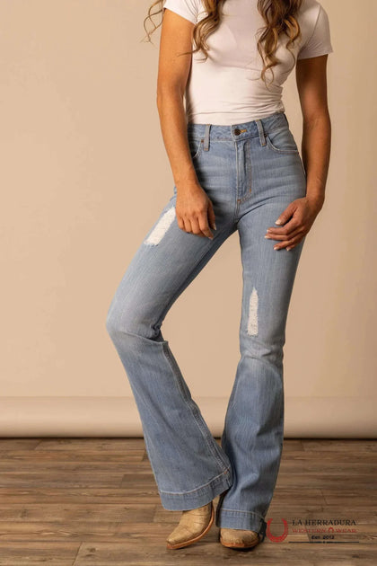 JEAN MUJER KIMES RANCH JENNIFER SUGAR FADE AZUL CLARO