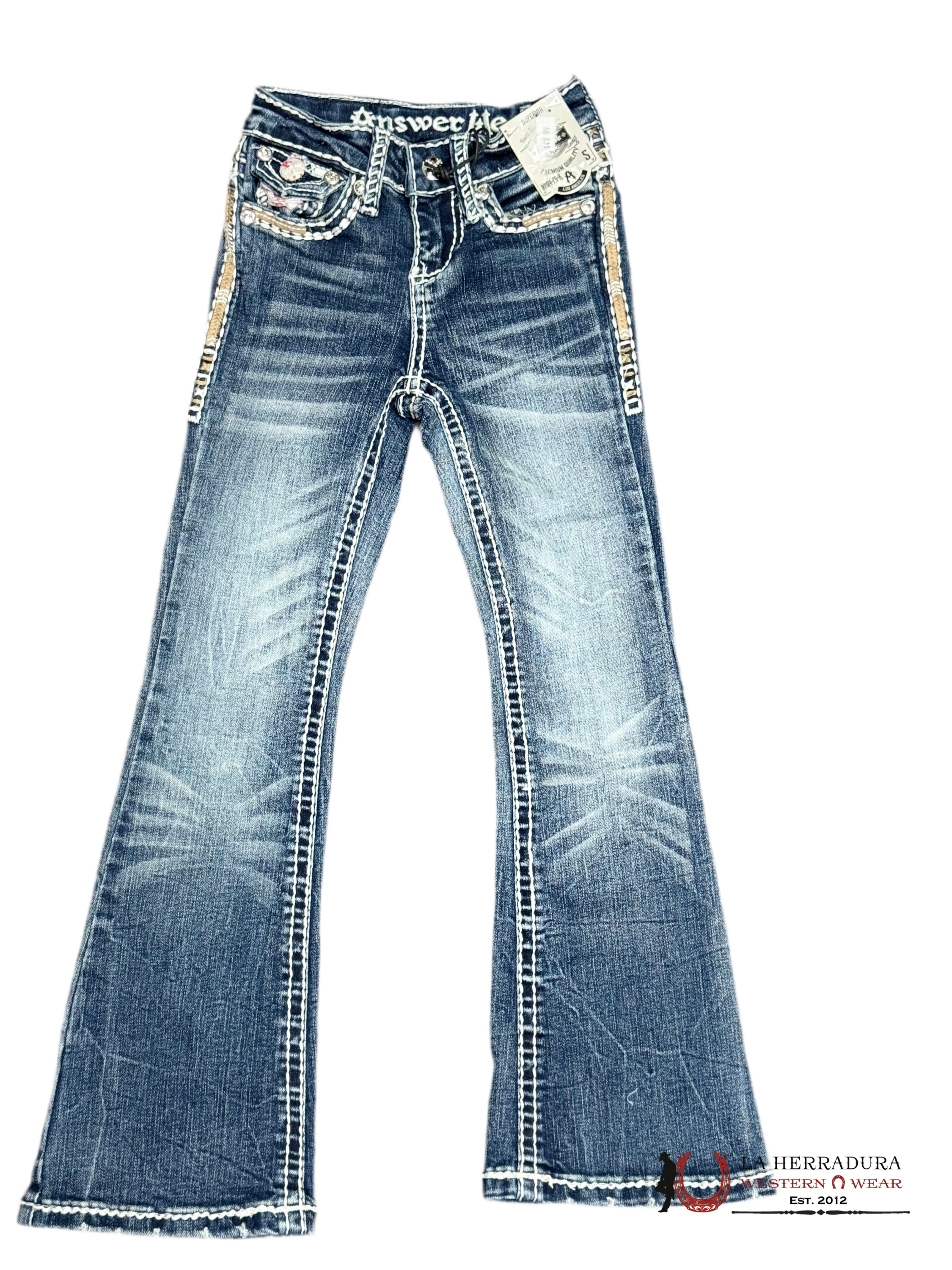 JEANS GIRLS AMERICAN CLASSIC PREMIUM QUALITY YOUTH DENIM COLLECTION Dark Wash A1104-PB-K NIÑOS