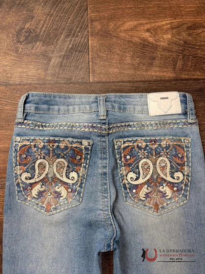 JEANS GIRLS SEXI COUTURE BOOTCUT FIT CUTE COLORS BLING S1398-PB