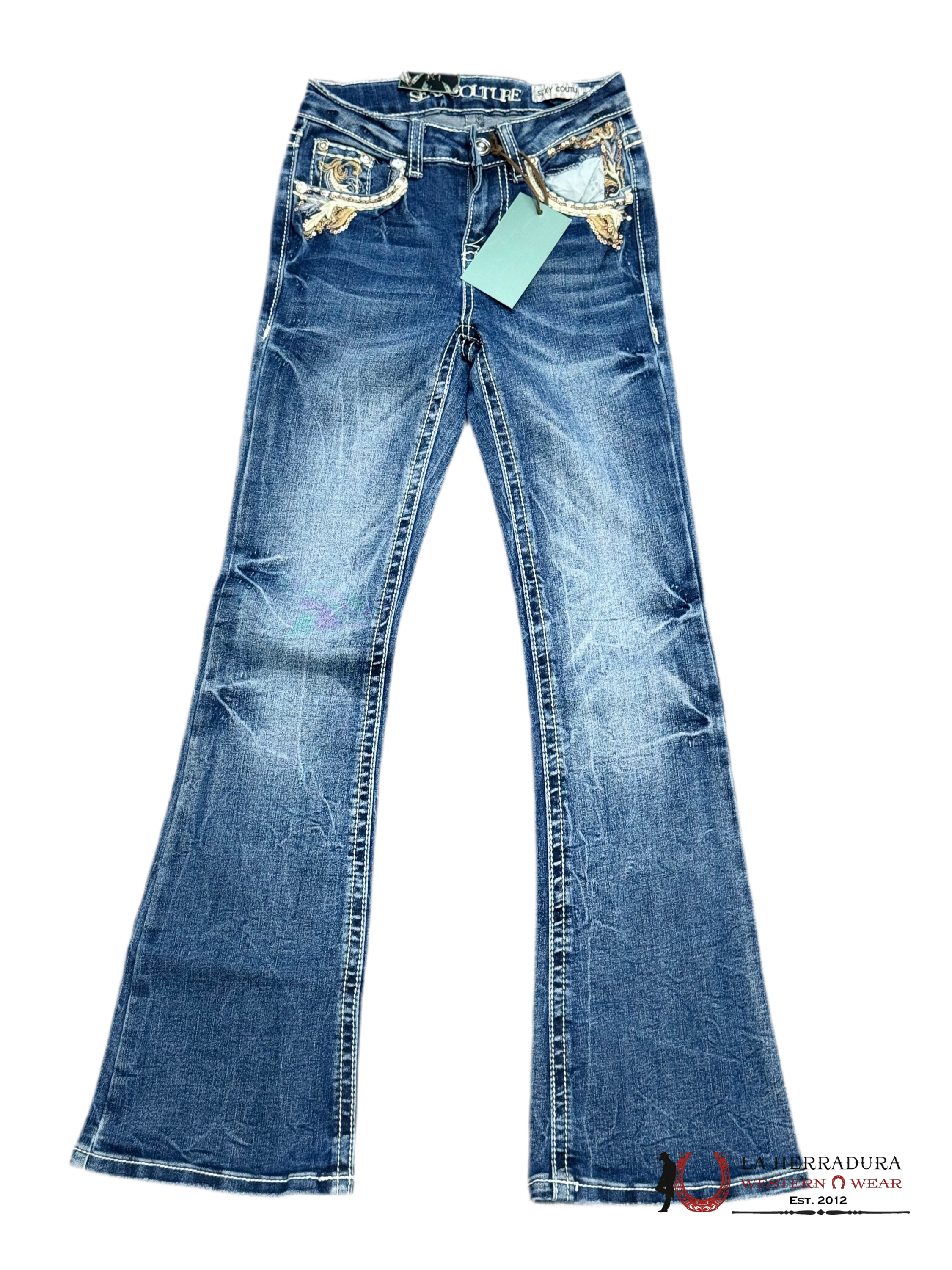 JEANS GIRLS SEXI COUTURE BOOTCUT FIT S1393-PB-K NIÑOS