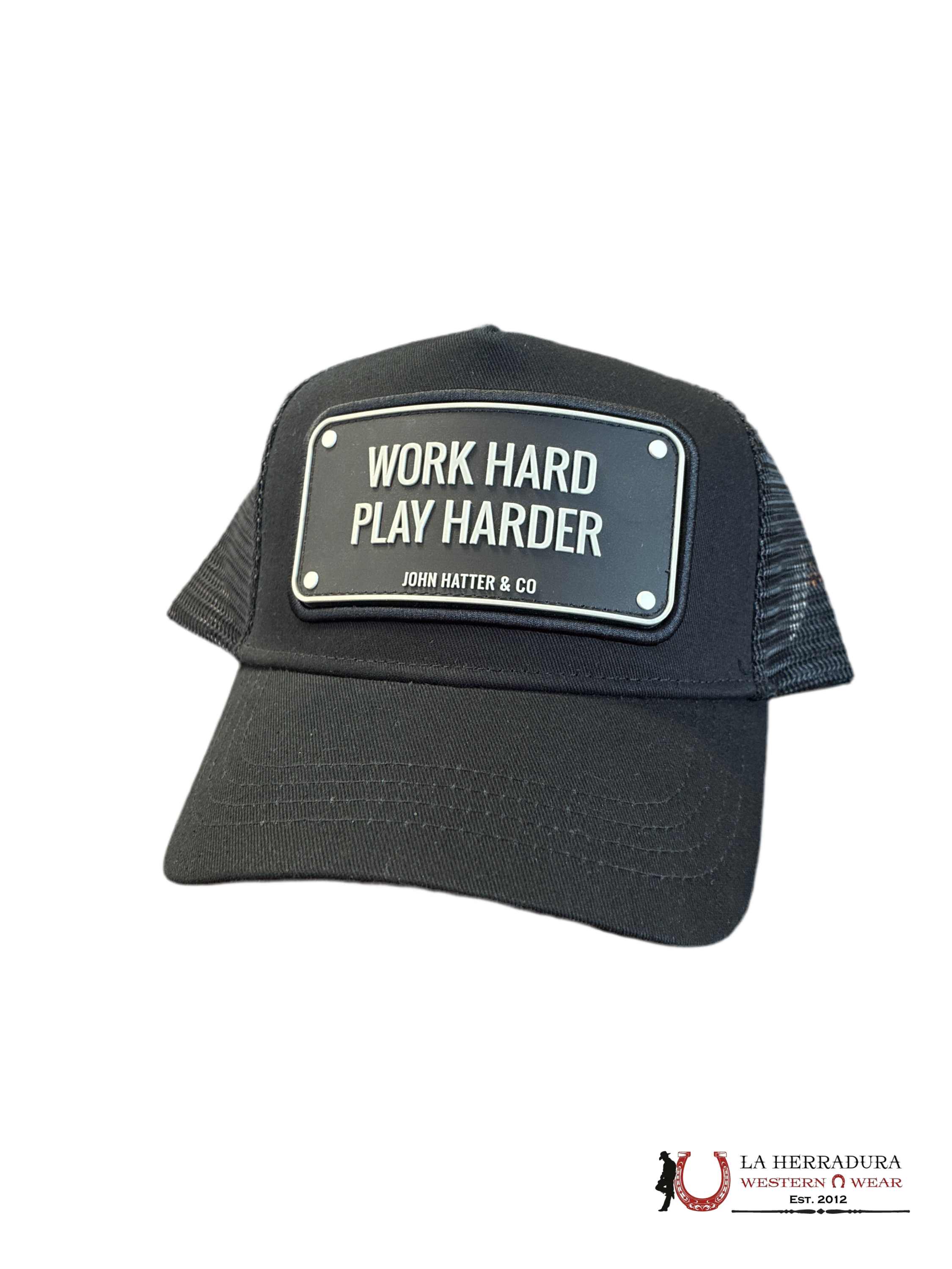 JOHN HATTER & CO WORK HARD PLAY HARDER CAPS MENS GORRAS HOMBRES