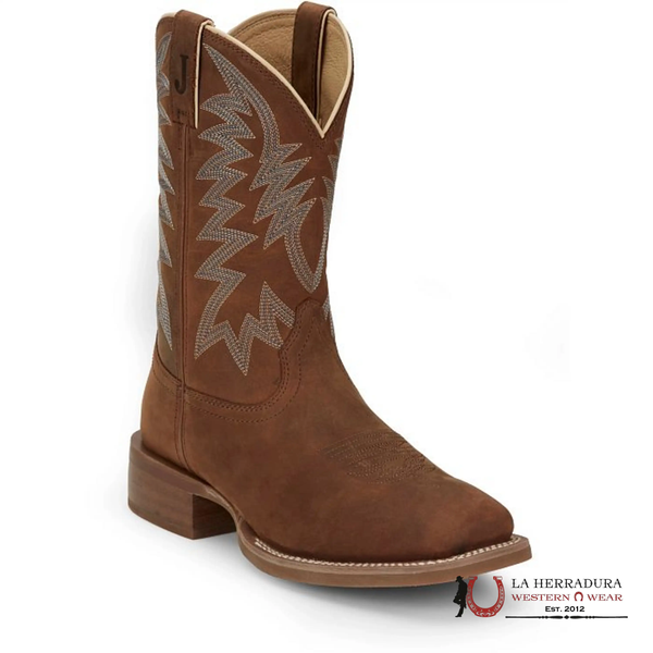 JUSTIN BIG BUCKS BROWN ESTILO PIEL DE VACA FN7112