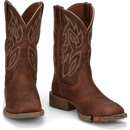 BOTAS JUSTIN KIDS BOWLINE JUNIOR BÚFALO DE AGUA MARRÓN PECAN #JK7523