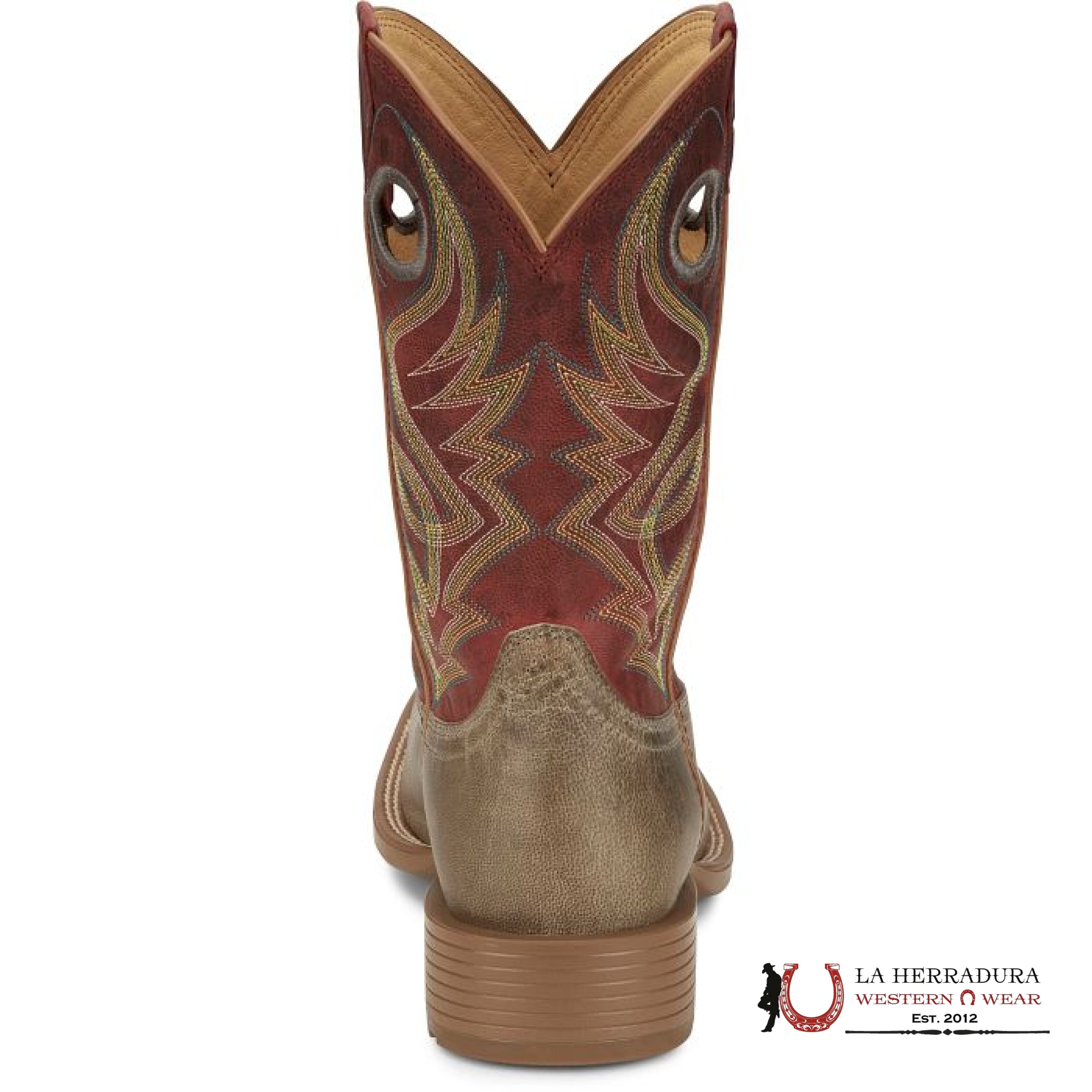 JUSTIN MEN PICKETT GREY COAT WIDE SQUARE TOE STYLE UN7151 BOTAS HOMBRES