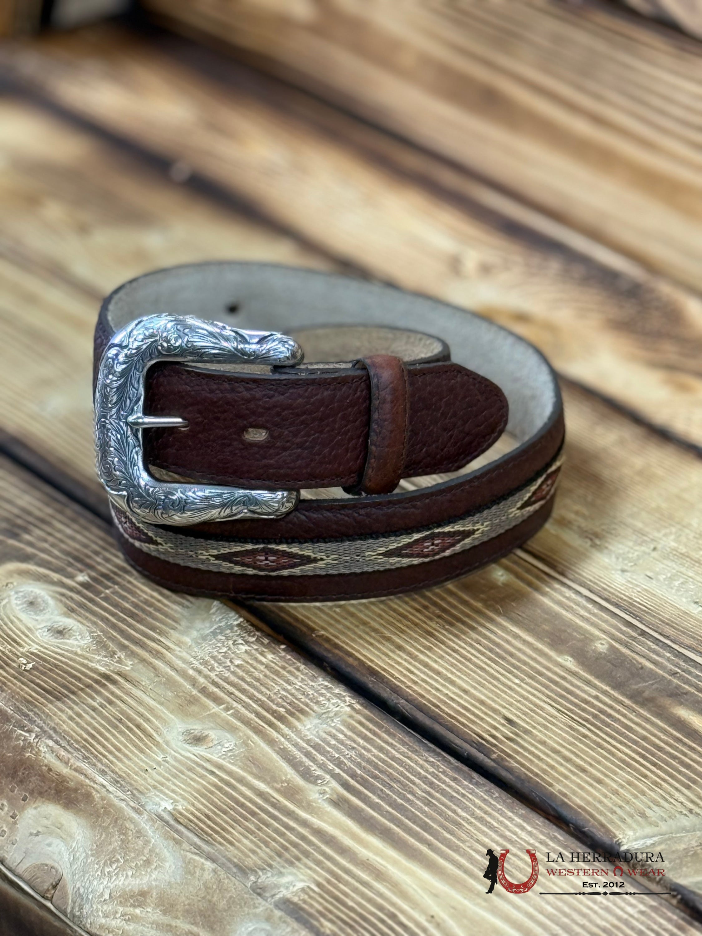 JUSTIN MENS BELT NORTHERN BISON- C13655 CINTURONES HOMBRES