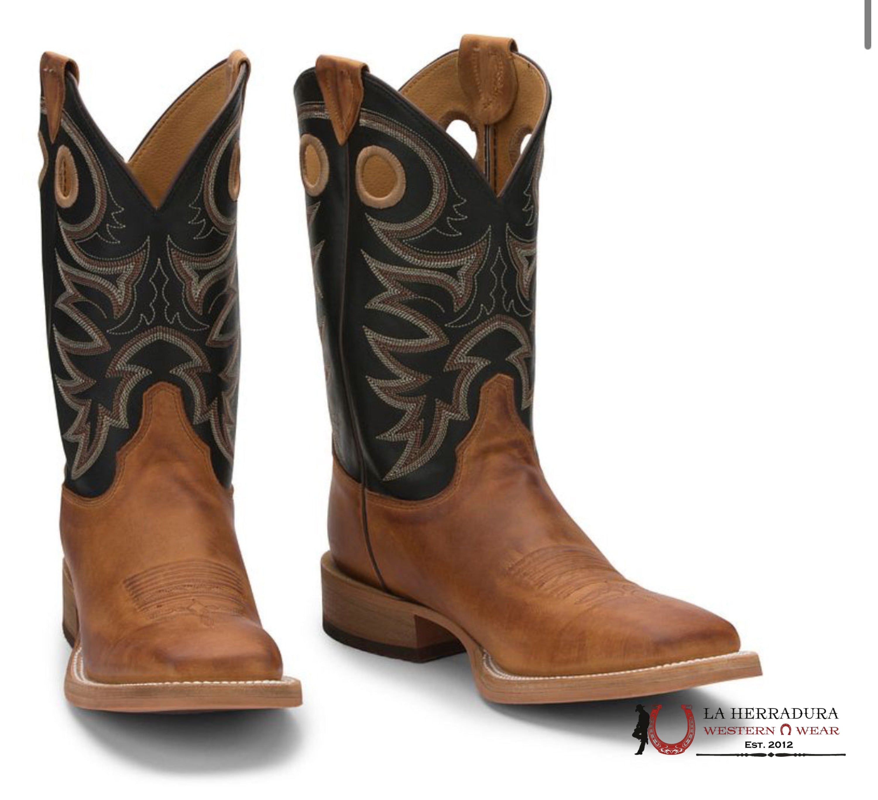 JUSTIN MENS CADDO COPPER BROWN COWHIDE STYLE BR740 BOTAS HOMBRES